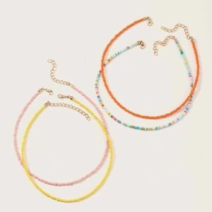 Shein Beaded Colorful Choker Necklaces